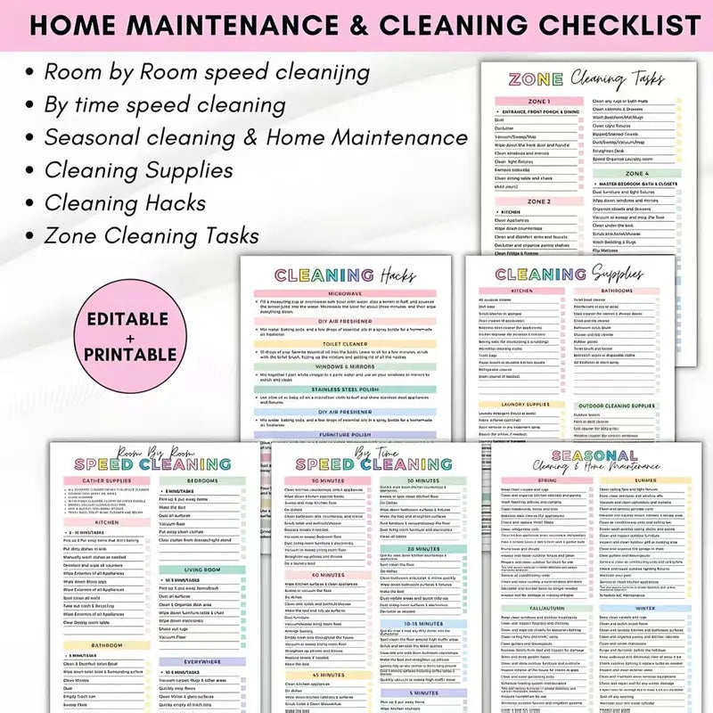 ADHD Cleaning Planner — Daily Schedule & Checklist